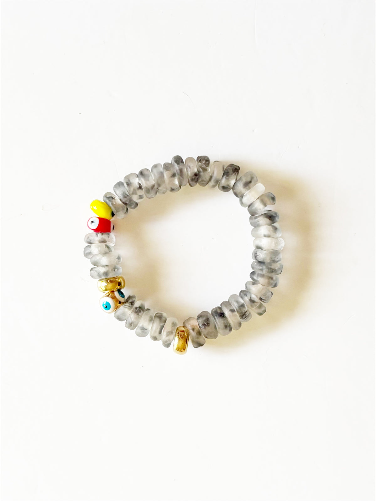 OOAK HANDMADE AFRICAN GLASS STRETCH BRACELET |PROTECT|