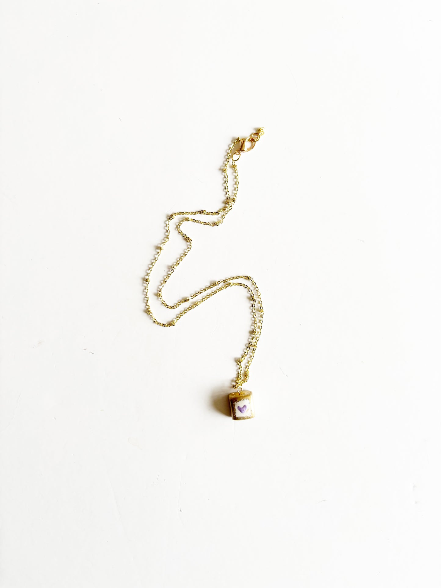 Hand Painted Heirloom Charm Necklace |self love|