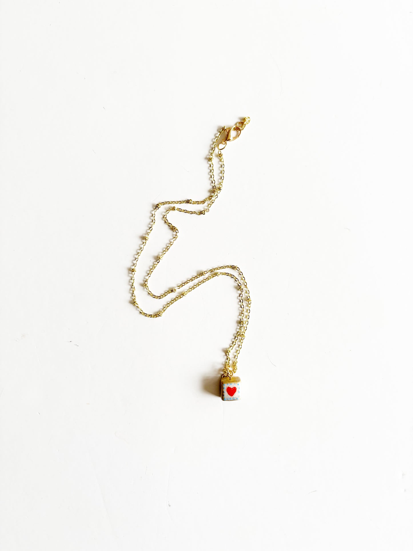 Hand Painted Heirloom Charm Necklace |hearted|