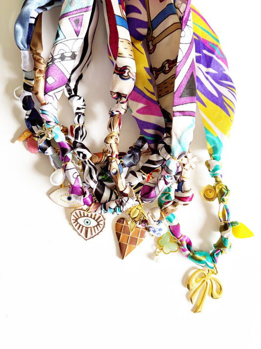 Custom Silk Charm Necklace
