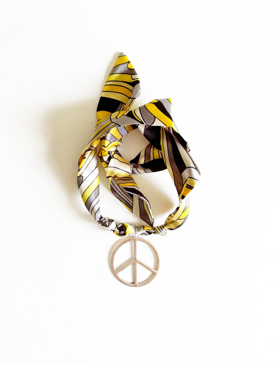 Medallion Silk Necklace |peace out|