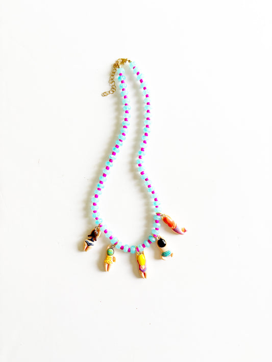 BATHING BEAUTIES GEMSTONE NECKLACE |ST TROPEZ|