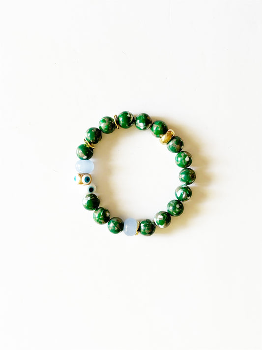 OOAK HANDMADE AFRICAN GLASS STRETCH BRACELET |LIVE|