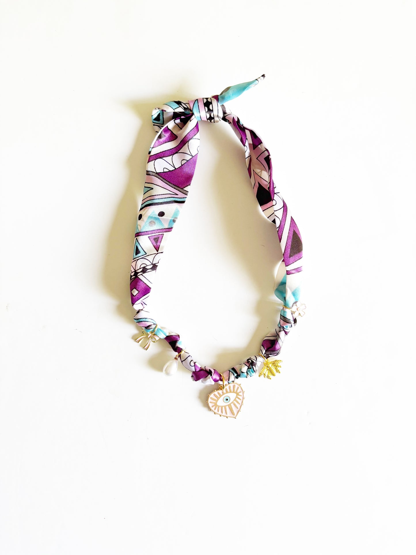 Custom Silk Charm Necklace