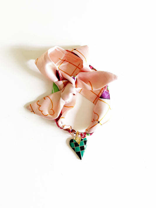Medallion Silk Necklace |cross my heart|