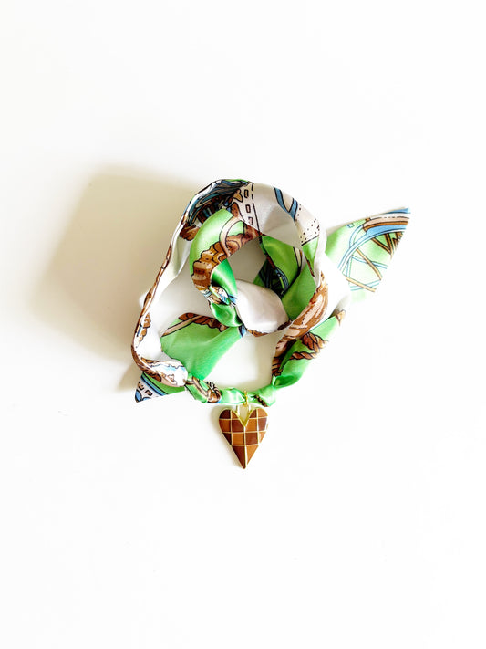 Medallion Silk Necklace |checkered love|