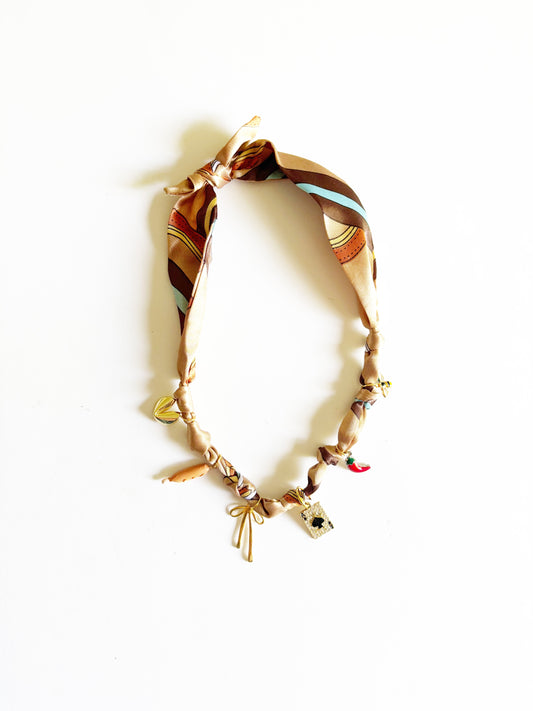 OOAK Silk Charm Necklace |summer|