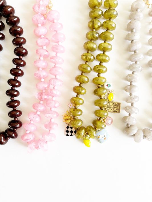 Custom Beaded Charm Necklace