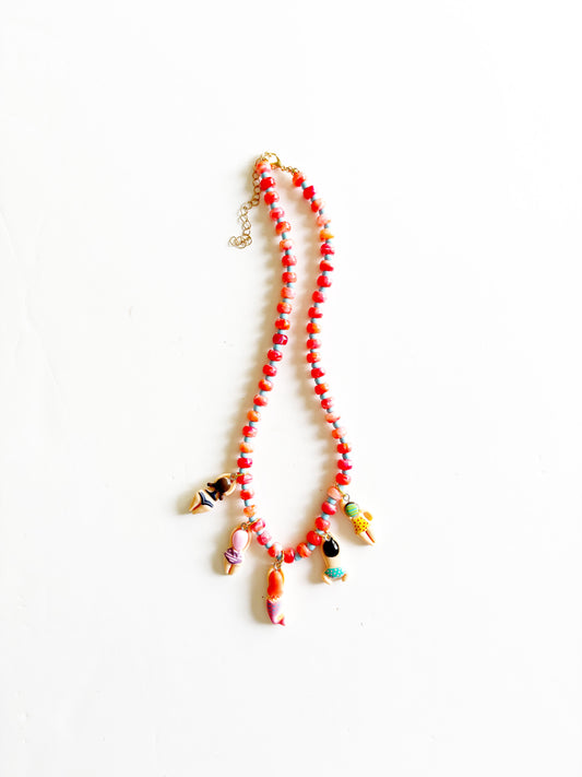 BATHING BEAUTIES GEMSTONE NECKLACE |CAPRI|