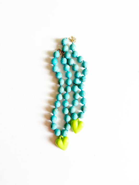 HEART NECKLACE |turquoise waters|