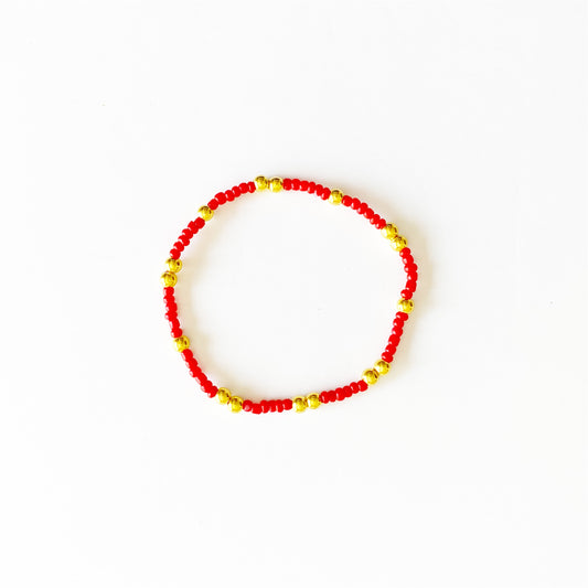 Dainty Stacker Stretch Bracelet |Hibiscus|