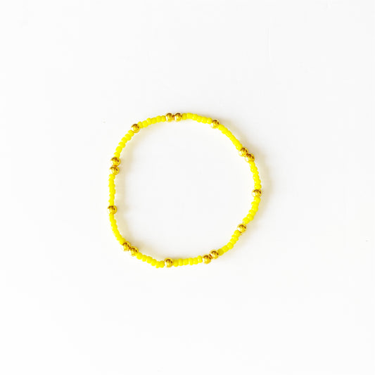 Dainty Stacker Stretch Bracelet |Neon|