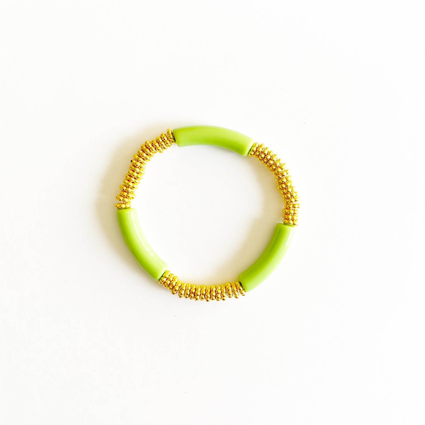 The SLIM STACKER Lucite Stretch Bracelet |Island Time|