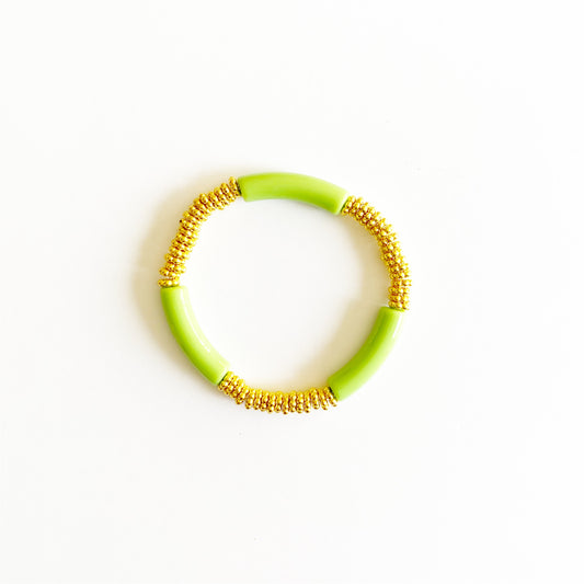 The SLIM STACKER Lucite Stretch Bracelet |Island Time|